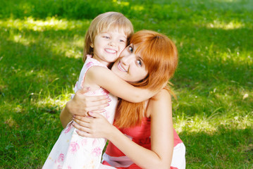 Woman and young girl