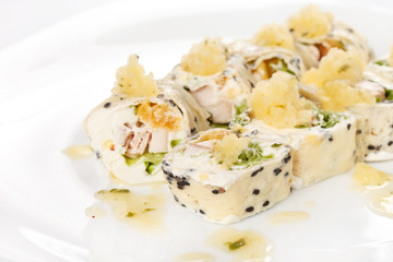 sweet rolls with banana sorbet