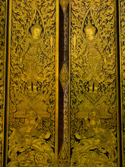 texture of window in a temple ,Thailand