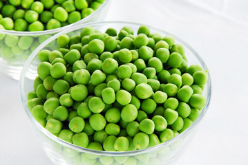 Young green peas