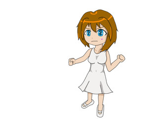ニキビができた女性