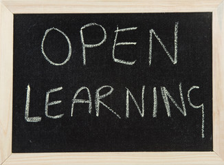 Fototapeta premium Board with OPEN LEARNING