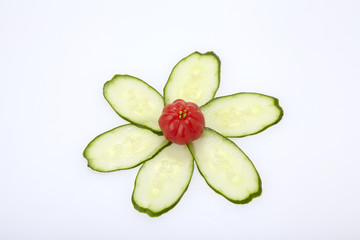 キュウリの花びら
