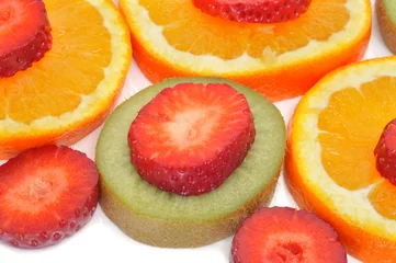 Crédence de cuisine en plexiglas Tranches de fruits salade de fruit