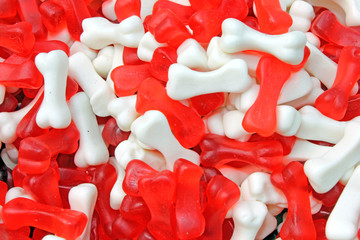 colorful candies like bone