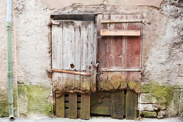 Old wooden doors in France