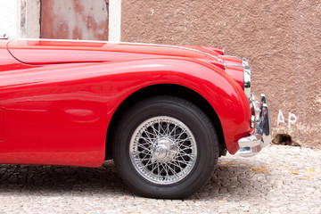 Retro red car