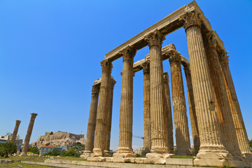 ancient Temple of Olympian Zeus in Athens Greece