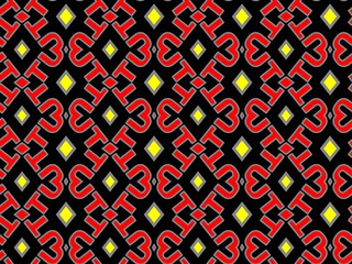 abstract black, red and yellow pattern