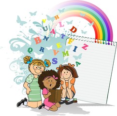 Girls who read Rainbow