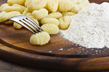 Close up of Italian home made gnocchi