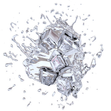 Splashing Icecubes