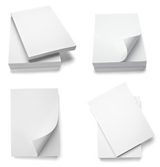stack of papers with curl documents office business