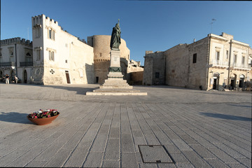 Piazza lungo mare ad Otranto Salento Puglia Italia