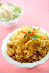 Thai dish of fried rice noodles
