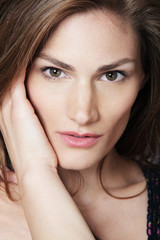 Obraz premium Beautiful woman with healthy long hair.