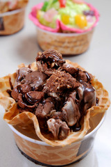 Rich chocolate icecream