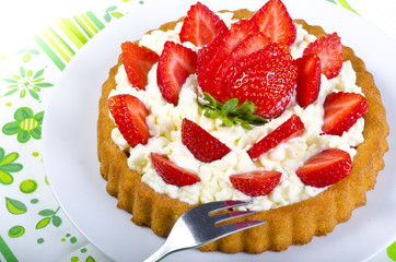 Erdbeer-Sahne-Kuchen