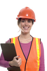 woman construction outfit
