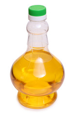 Oil in glass bottle
