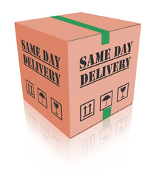 same day delivery carboard box package