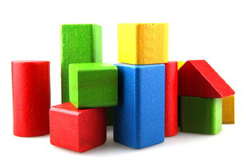 Wooden building blocks