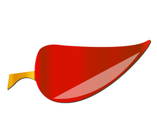 pepper sign red color isolated