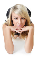 Obraz premium Portrait of the young beautiful girl
