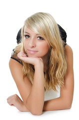 Obraz premium Portrait of the young beautiful girl