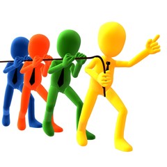 alle an einem Strang