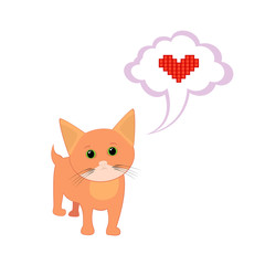 cute cartoon kitten