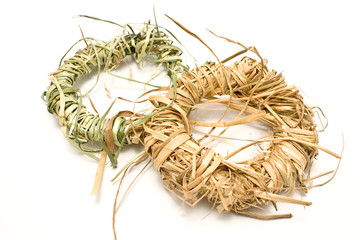 Fototapeta premium Wreaths made of straw