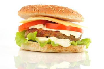 hamburger with cutlet
