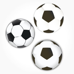 soccer ball icon set. Football vector illustration