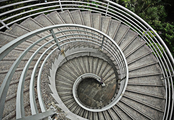 Fototapeta premium beautiful spiraling stairs
