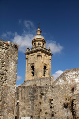 Fototapeta na wymiar Medina Sidonia, Alcazar i główny kościół.