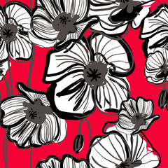 red poppies