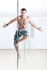 Pole dance man