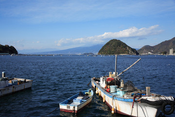 Fototapeta na wymiar Izu Uchiura port rybacki