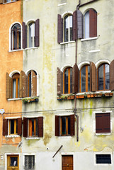 Italy, Venice house facade in Cannaregio area