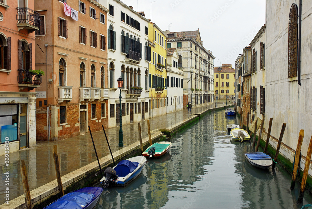 Wall mural italy,venice rio of mercy in cannaregio area.