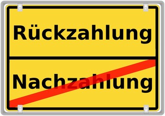 R&uuml;ckzahlung vs. Nachzahlung