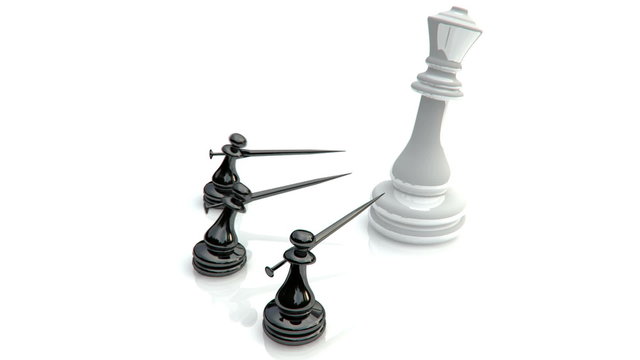 Chess fight for queen