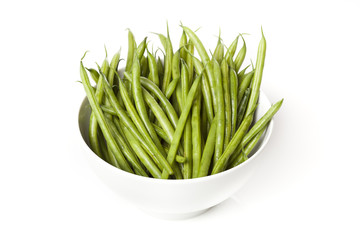 A fresh green string bean