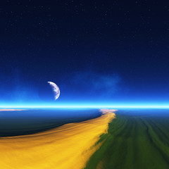 宇宙砂漠と惑星