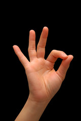 Hand signal showing 'OK'