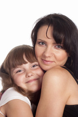 Fototapeta premium family portrait on white
