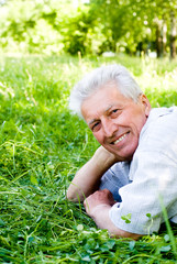 old man on grass