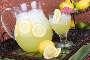 Lemonade with pitcher and glass