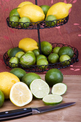 Sliced and Whole Lemons and Limes